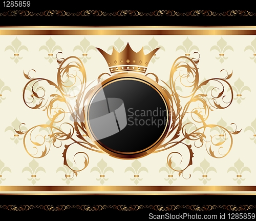 Image of gold invitation frame or packing for elegant design