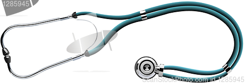 Image of The stethoscope on white background. Vector illustration