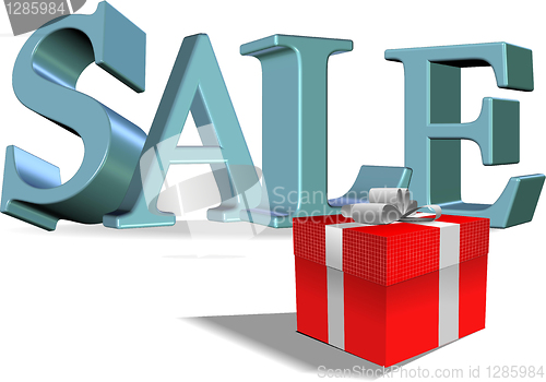 Image of 3D sale image and red goft box