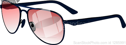 Image of Cool Photo Realistic Blue Sunglasses. Eps10 vector illustration