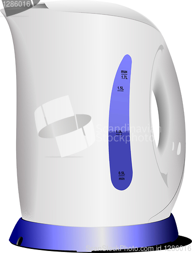 Image of Shiny modern kettle. Vector illustration