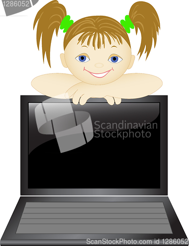 Image of Girl with laptop