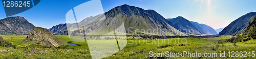 Image of Altai Mountains. Chulyshman valley. View from the 