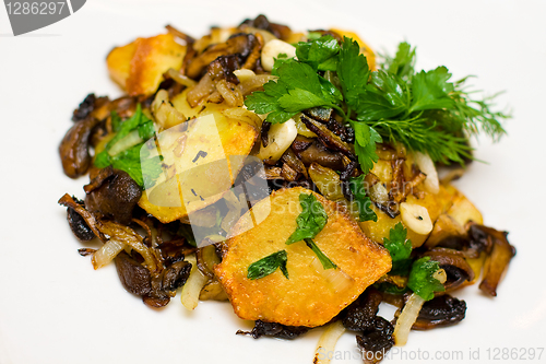 Image of Potato with Ceps and Herbs - Traditional Cuisine