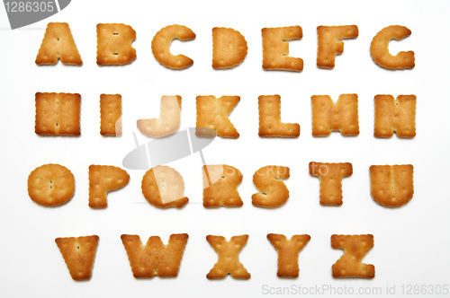 Image of Cookies in the form of the alphabet