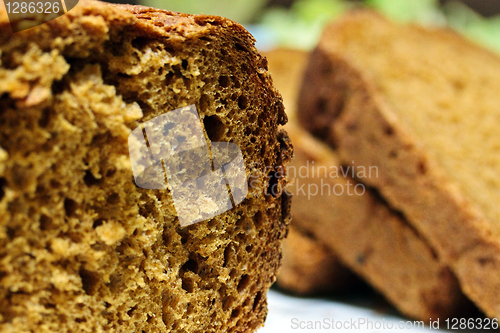 Image of Fresh black rye bread