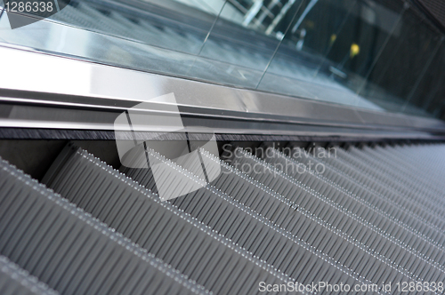 Image of close up of escalator steps