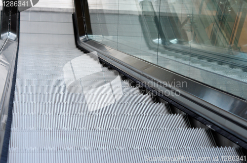 Image of close up of escalator steps