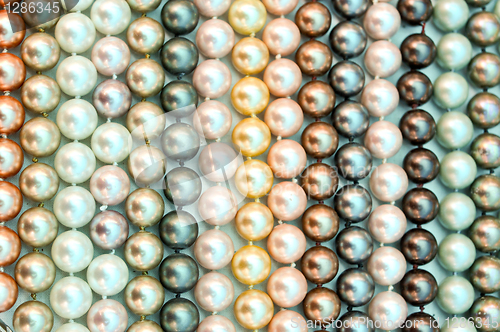 Image of a lot of pearl beads close up