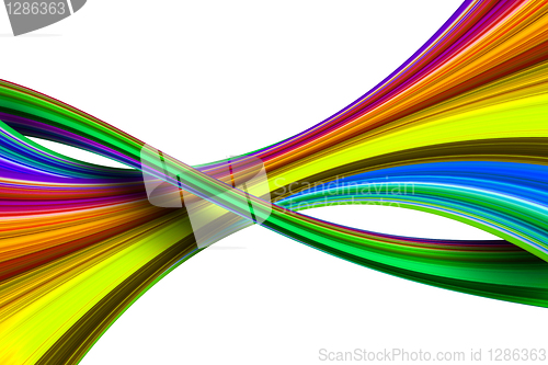 Image of Abstract colourful iridescent figures