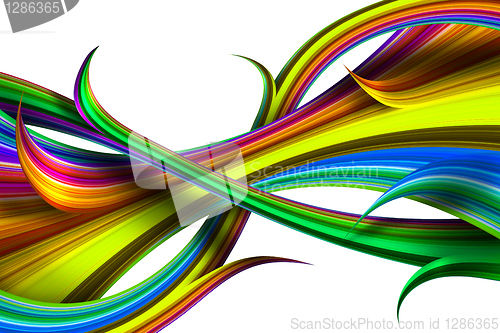 Image of Abstract colourful iridescent figures