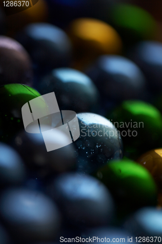 Image of Abstract background from glass colour spheres