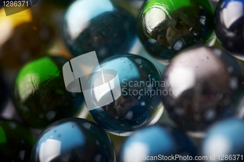 Image of Abstract background from glass colour spheres