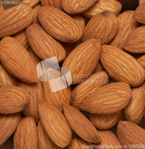 Image of almonds nuts background 
