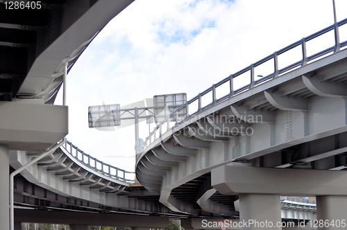 Image of automobile overpass. bottom view