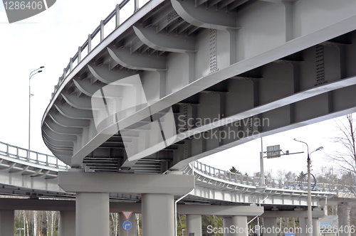 Image of automobile overpass. bottom view