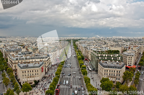 Image of Paris aerial view from Triumphal Arch 