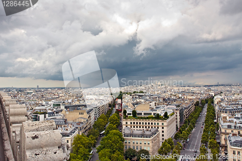 Image of Stormy sky over Monmartre