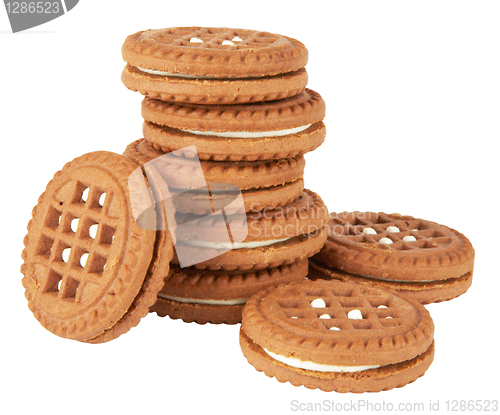 Image of Biscuit cookies stack