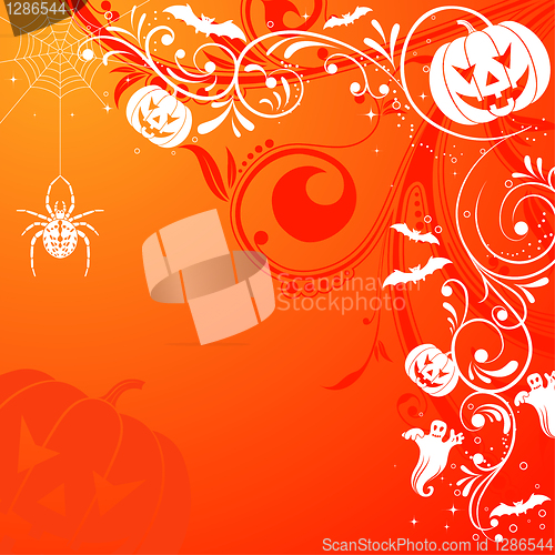 Image of Floral Halloween background