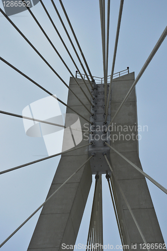 Image of close-up of the modern bridge design