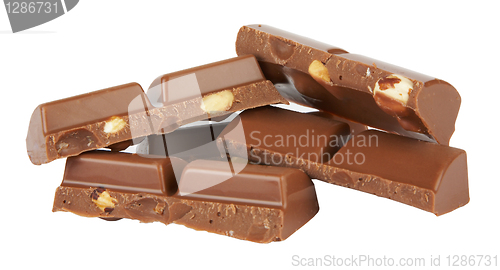 Image of Chocolate pieces with nut