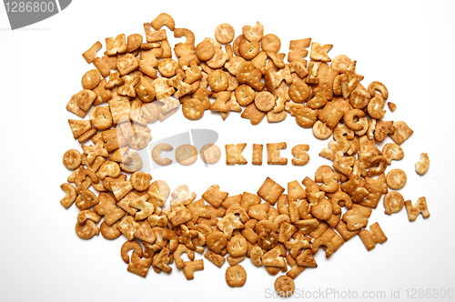 Image of Cookies in the form of the alphabet