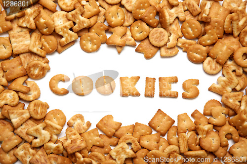 Image of Cookies in the form of the alphabet