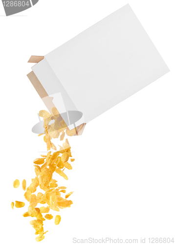 Image of Corn-flakes strewed from box