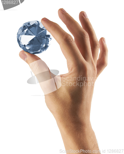 Image of Diamond jewel in hand