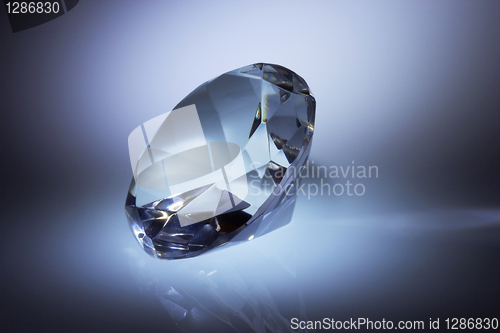 Image of Diamond jewel on dark blue