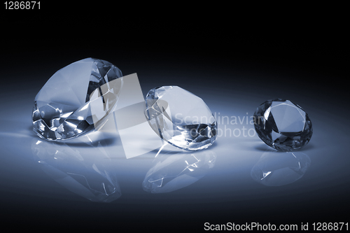 Image of Shiny diamonds jewel on dark blue