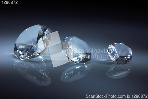 Image of Shiny diamonds jewel on dark blue