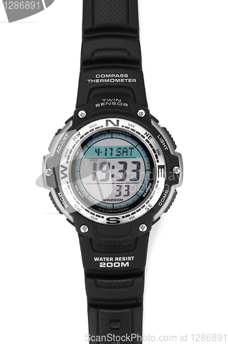 Image of Electronic waterproof watch on a white background