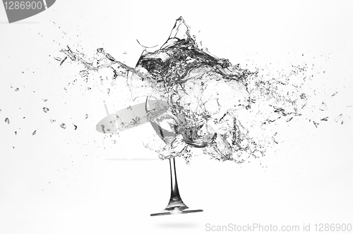 Image of Explosion of a glass with water