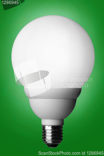 Image of fluorescence lamp of isolated on a green background