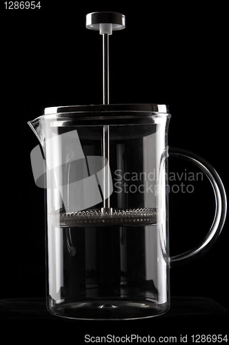 Image of French-press in black background_1