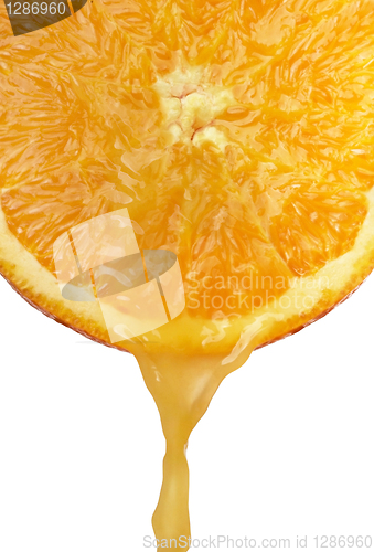 Image of Fresh juice following from an orange