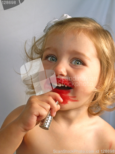 Image of girl with lipstick