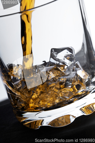 Image of glass of whiskey and ice