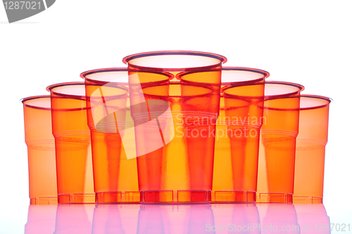 Image of Group of plastic glasses