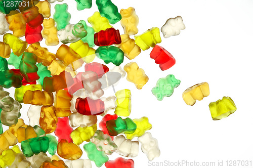 Image of Gummi-bears on white background