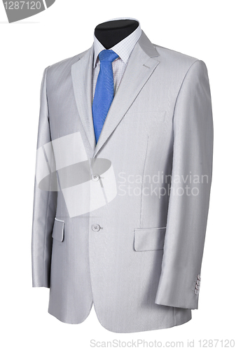 Image of Man's suit on white