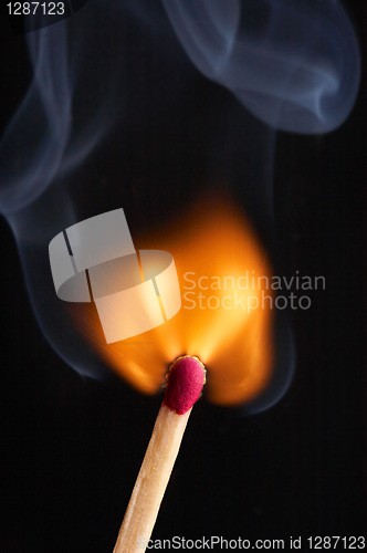 Image of Match flame and smoke