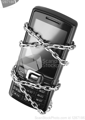 Image of Mobile phone with chain