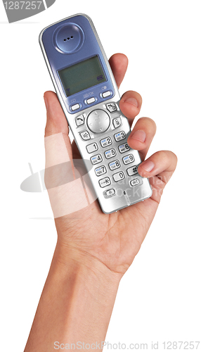 Image of hand with phone