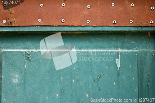 Image of blue door detail