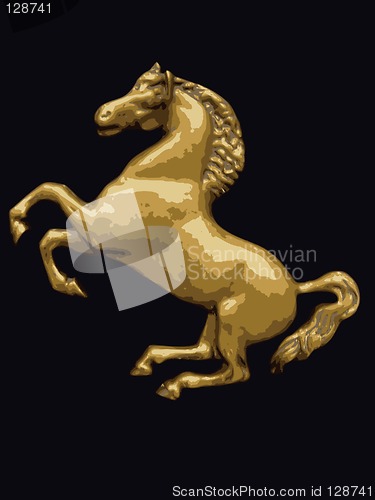 Image of Gold horse vector