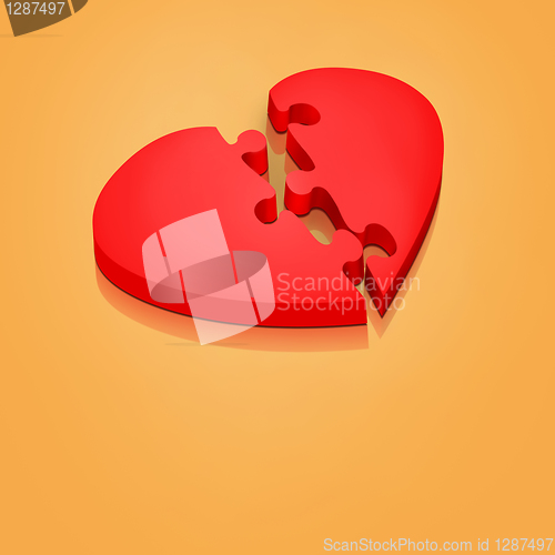 Image of Red heart puzzle