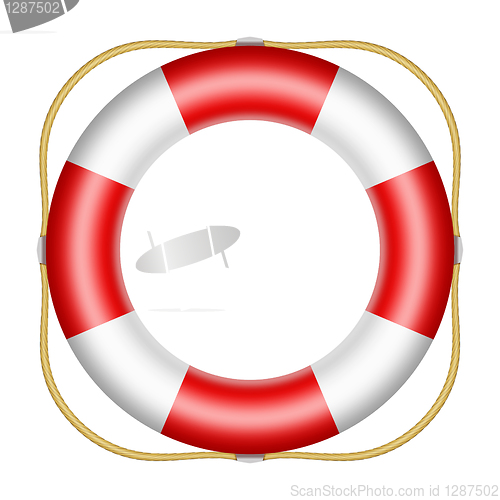 Image of Red lifesaver buoy